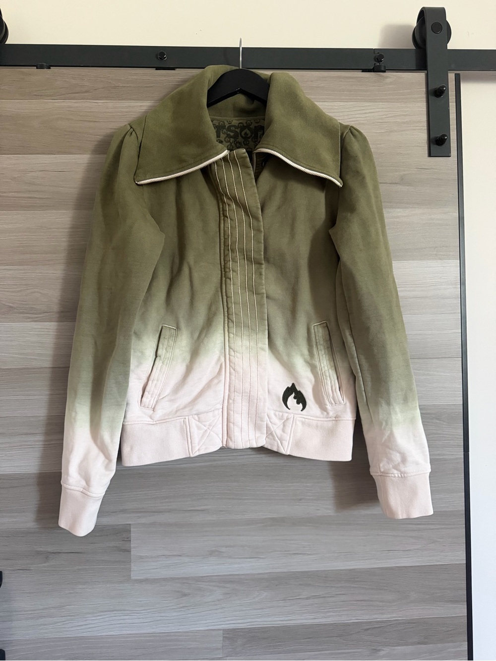 Vintage Arson Skate Zip-Up Jacket with Oversized Collar Size Medium